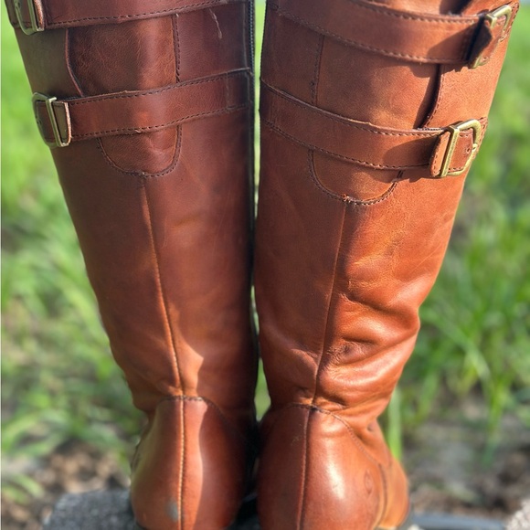 Born Cognac Leather Over the Knee Boots - Picture 11 of 16